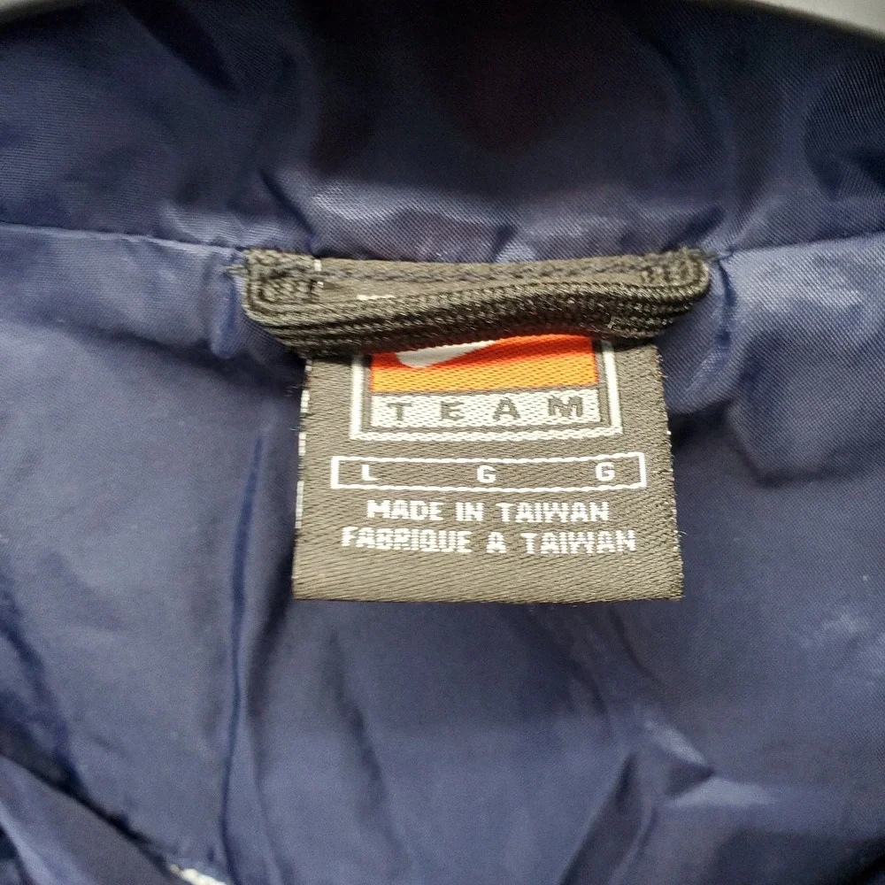 Nike Windbreaker Jacket Mens L Blue Mesh Lined Athletic Long Sleeve Full-Zip EUC